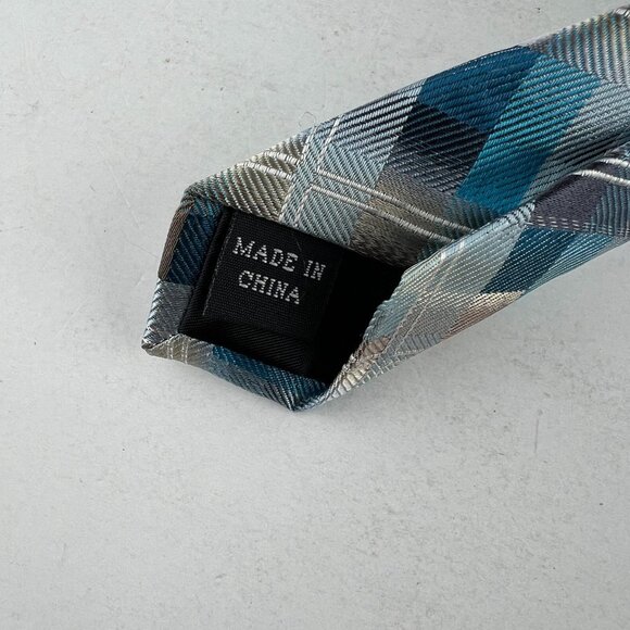 StateMents Blue Aqua Geometric Necktie Tie - Picture 5 of 6